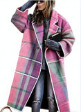 Lady's Multi -color Long-sleeved Coat