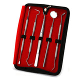 Stainless Steel Dental Tools Suit Oral Mirror 5-piece Set Tooth Care Cleaning