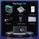 YT200 Home Projector Low Noise LCD Mini Portable Children's Wireless Mobile Phone Same Screen Projection