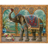 Full Square 5D DIY Diamond Painting Gray Elephant Crystal Embroidery Cross Stitch Needlework Mosaic Painting Decor Gift KBL