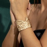 Punk Metal V-shaped Notched Hemp Bracelet