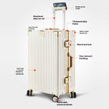 Suitcase Large Capacity Aluminium Frame Luggage