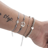 Map Opal Bead Necklace Anchor Chain Women