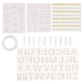 214Pcs Letter Resin Molds and Jewelry Making Tools