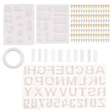 214Pcs Letter Resin Molds and Jewelry Making Tools
