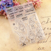 Christmas Santa Stamp and Dies Word Clear Stamps Metal Cutting Dies for DIY Scrapbooking