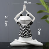 Yoga Frog Figurines Meditation Animal Ornaments Resin Statue Living Room Bedroom Interior Decor Office Home Decoration