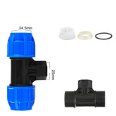 Pe Pipe Fittings Inner Wire Tee Inner Teeth Tee 32X25 Special-Shaped Variable Diameter Tee Plastic Union Fittings 1 Inch