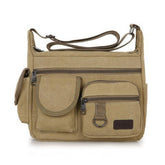 Canvas Bag Men'S Bags Shoulder Messenger Bag Korean Retro Casual Bag Sports Back Bag Men'S Bag