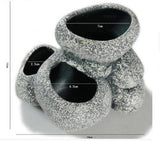 Ceramic Simulation Stone Hydroponic Pots Multifunctional Cichlid Pots Hide Breeding Fish Tanks