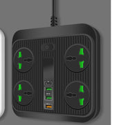 Smart Socket Power TypeC PD 40W QC3.0 Power Strip16AC Universal Outlets 2M Extension Socket Plug