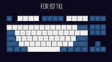 Laser Engraving Keycap Blue And White Mechanical Keyboard