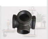 Malleable Steel Galvanized Pipe Fittings Three-dimensional Four-way Corner Four-way