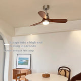 Retro Dining Room Ceiling Living Room Bedroom Ceiling Fan Lights Simple Home