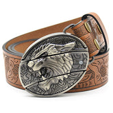 Personality Student Trendy Printing Engraving Smooth Buckle Knife Embossing Belt