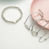 Map Opal Bead Necklace Anchor Chain Women