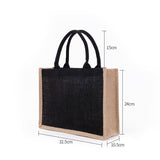 Vintage Black Jute Bag Membrane Waterproof Carry