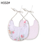 INS Popular European And American Foreign Trade Pure Cotton And Linen Two Layer Saliva Towel Amazon Hot Cross Border Supply Bib Bib