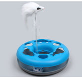 Round color cat play tray