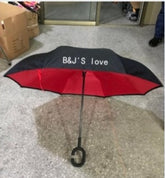 C-Handle Double Layer Inverted Umbrella Cars Reversible Umbrella