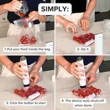 Food Grade Air Valve Fresh-keeping Zipper Envelope Vacuum Bag