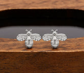 S925 Silver Fashion Simple Little Bee Ear Studs Light Luxury Personality
