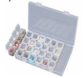 Urijk 28 Grids Diamond embroidery Painting Accessories Storage Box Medicine boxes Case Cross Diamond Tools Organizer