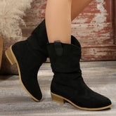 Pointed Suede Boots For Women