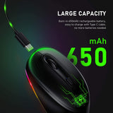 24g Wireless Mouse 1600dpi Ergonomic Rechargeable