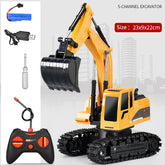Children's Alloy Remote Control Excavator Construction Vehicle Toy