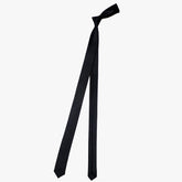 Narrow Tie Women's College Style Pure Black
