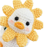 Red Embroidery Handmade Crochet Material Package English Video Wool Knitting Doll