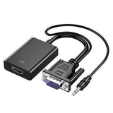 VGA To HDMI Adapter Cable With Audio Power Supply 1080p Plug And Play