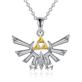 Sterling Silver Anime Zelda Pendant Necklace Jewelry Gifts For Men & Women