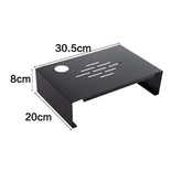 Computer monitor base tray bracket sub-rack