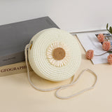 Pastoral Style Raffia Bag Woven Mobile Phone Bag Crossbody