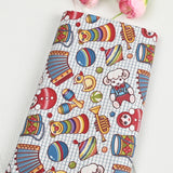 Plain Cotton Fabric Retro Nostalgic Toy Printing Fabric Handmade DIY
