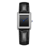 Couple Leather Watch Strap Simple Square Student's Watch Waterproof
