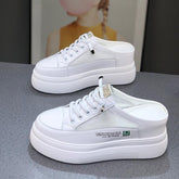 Summer Mesh Surface Platform Heel-free Lazy Stylish And Lightweight White Shoes