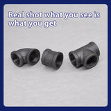 Hotmarzz Steel Pipe Fittings 4 Points Retro Pipe Elbow
