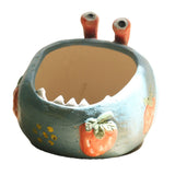 Large-eyed Monster Rough Pottery Hand-painted Flowerpot