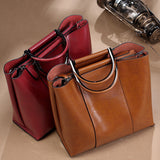 Handmade Original Genuine Leather Women's Bag Portable