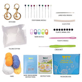 Red Embroidery Handmade Crochet Material Package English Video Wool Knitting Doll