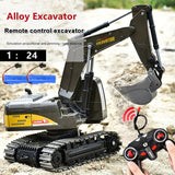 Children's Alloy Remote Control Excavator Construction Vehicle Toy