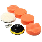 Car polishing sponge set 3 inch 7 sets of flat wave sponge wheel polishing plate wax sponge polishing wheel