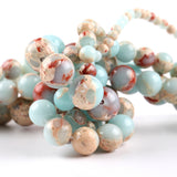 Blue Snakeskin Stone Handmade DIY Round Loose Beading