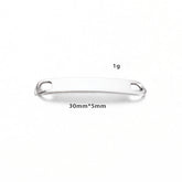 Stainless Steel Bracelet Connector Curved Plate