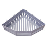 Traceless Plastic Bathroom Kitchen Corner Storage Cabinet Holder Shower Shelf Wall Basket