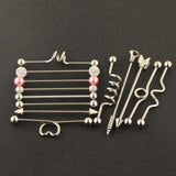 Industrial barbell ear studs
