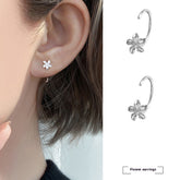 Stud Earrings Female Special-interest Design Flower Ear Hook